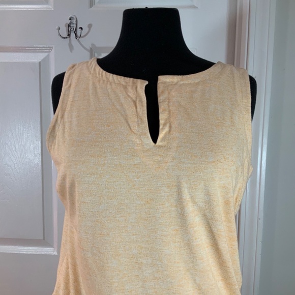 Athleta Vida Tiger Lily Orange Linen Sleeveless Dress Size Small - Picture 2 of 7